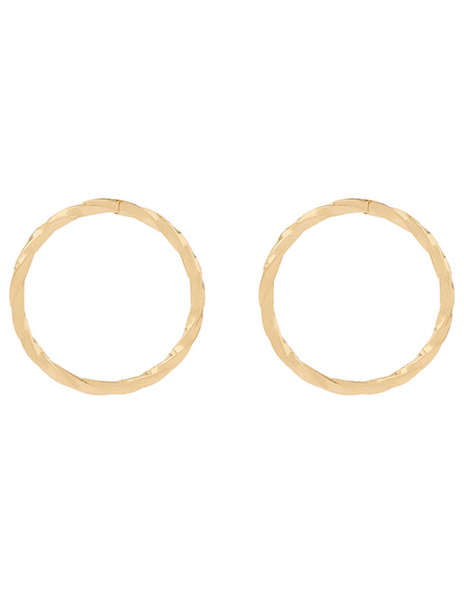 Twisted Circle Stud Earrings, , large