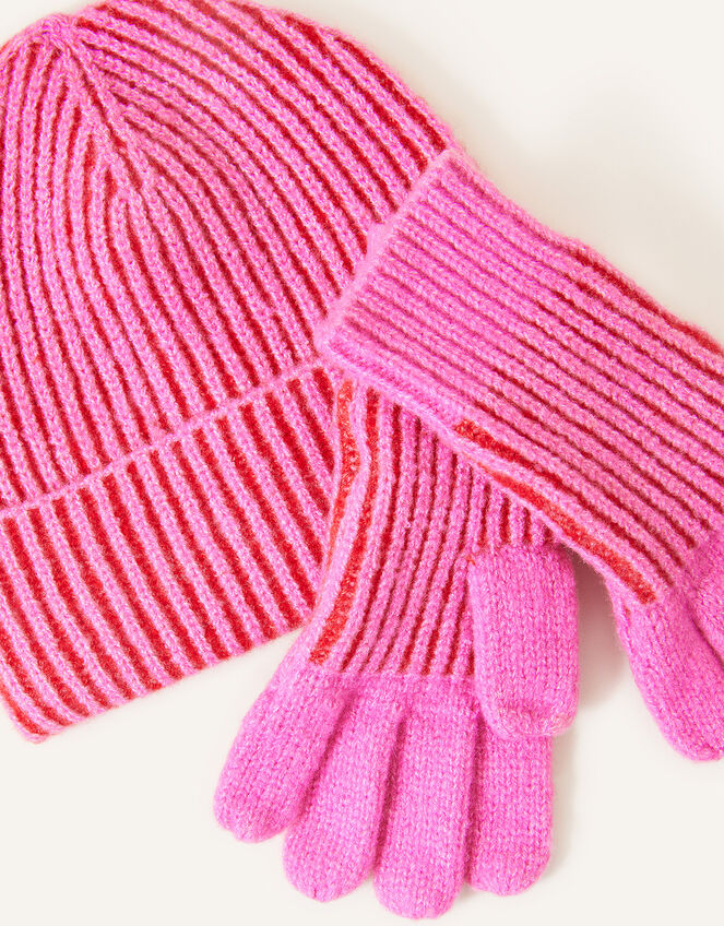 Girls Hat and Gloves Set Pink Girls Hats, Gloves & Scarves