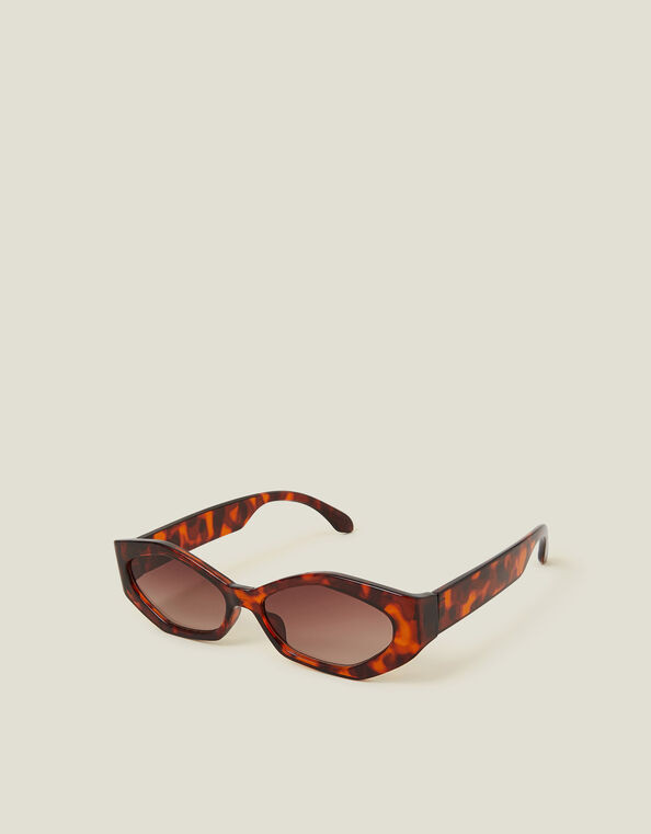 Tort Resin Geometric Sunglasses, , large