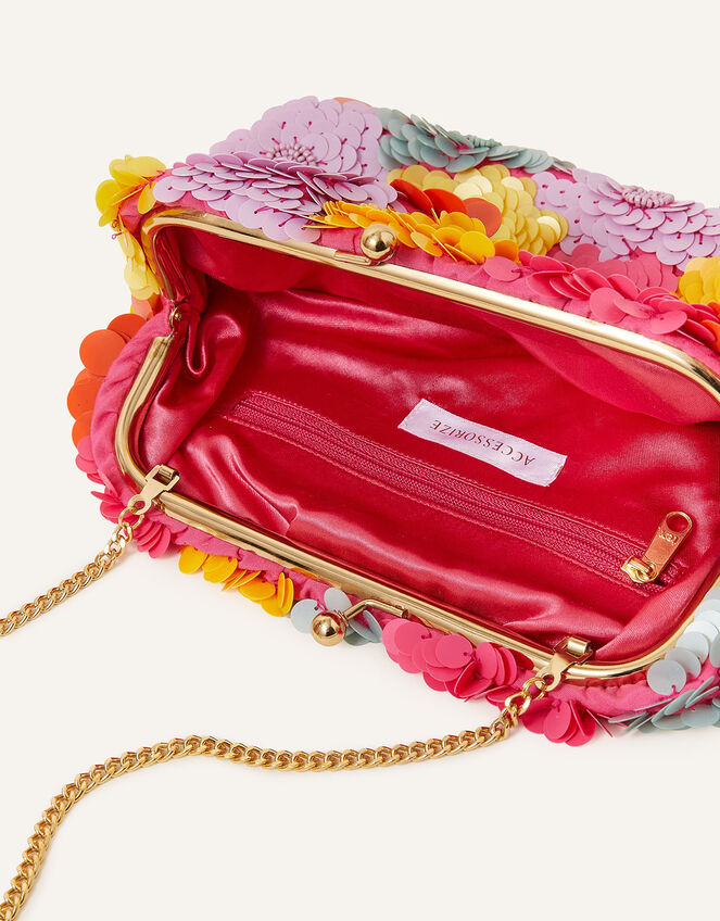 3D Floral Clutch Bag, , large