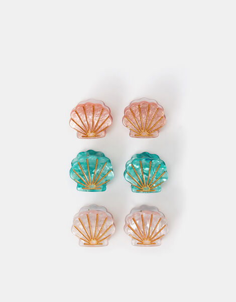 6-Pack Mini Shell Claw Clips, , large