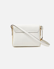 Vanessa Raffia Cross-Body Bag, White (WHITE), large