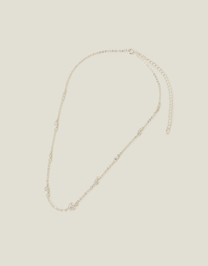 Sterling Silver-Plated Vine Collar Necklace, , large