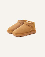 Suede Borg Lined Boots, Camel (BEIGE), large