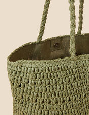 Large Raffia Shopper Bag, , large