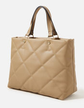 Kayleigh Quilted Handheld Bag , Camel (CAMEL), large