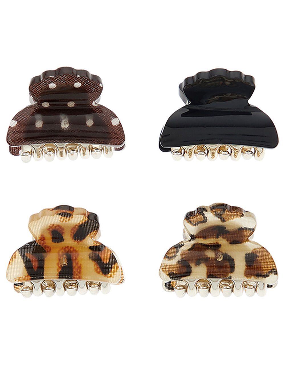 Bulldog Hair Clip Set Hair bands & Scrunchies Accessorize UK