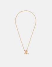 14ct Gold-Plated Star T-Bar Necklace, , large