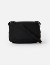 Ruby Saddle Cross-Body Bag , Black (BLACK), large