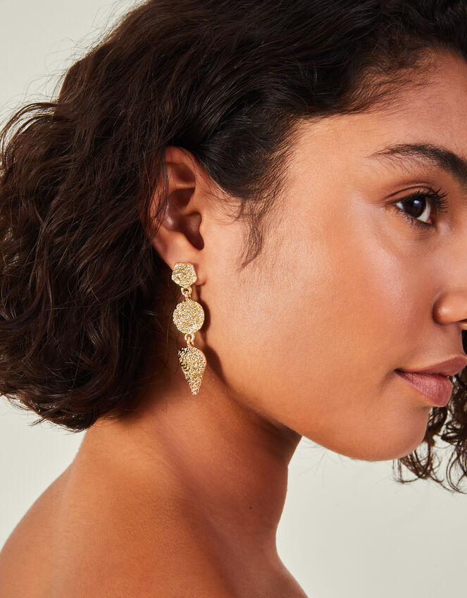 Geometric Drop Earrings, , large