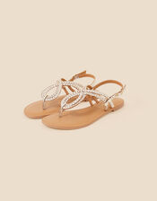 Plaited Loop Sandals , Gold (GOLD), large