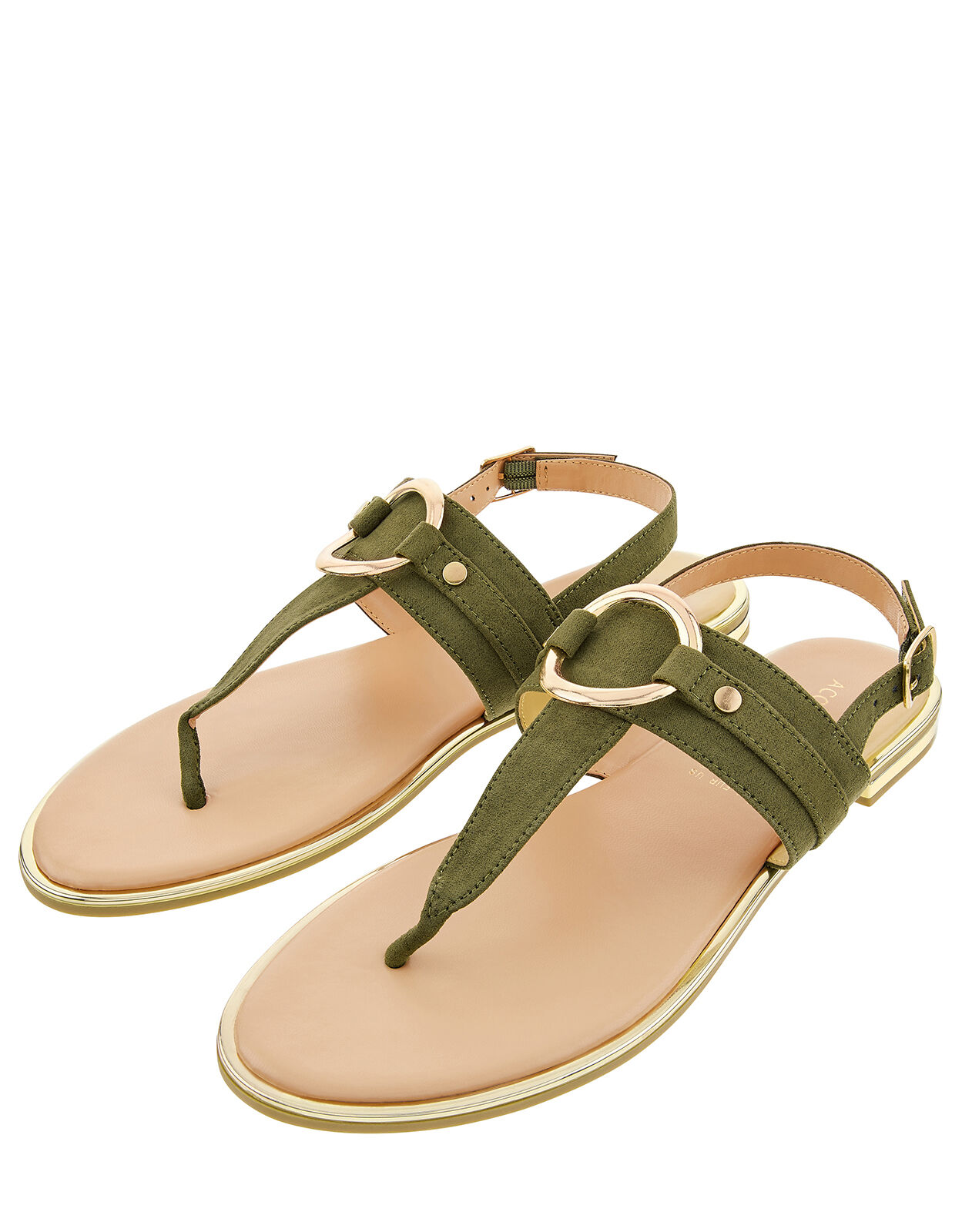 Ring Detail Sandals Green Sandals Flip Flops Accessorize UK