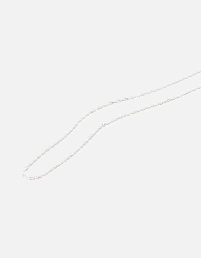 Sterling Silver Twist Chain Necklace, , large