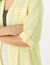 Long Sleeve Beach Shirt, Yellow (YELLOW), large