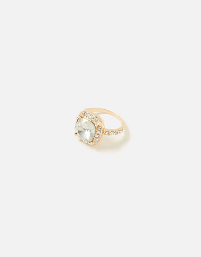 Pastel Pop Halo Crystal Ring, White (CRYSTAL), large
