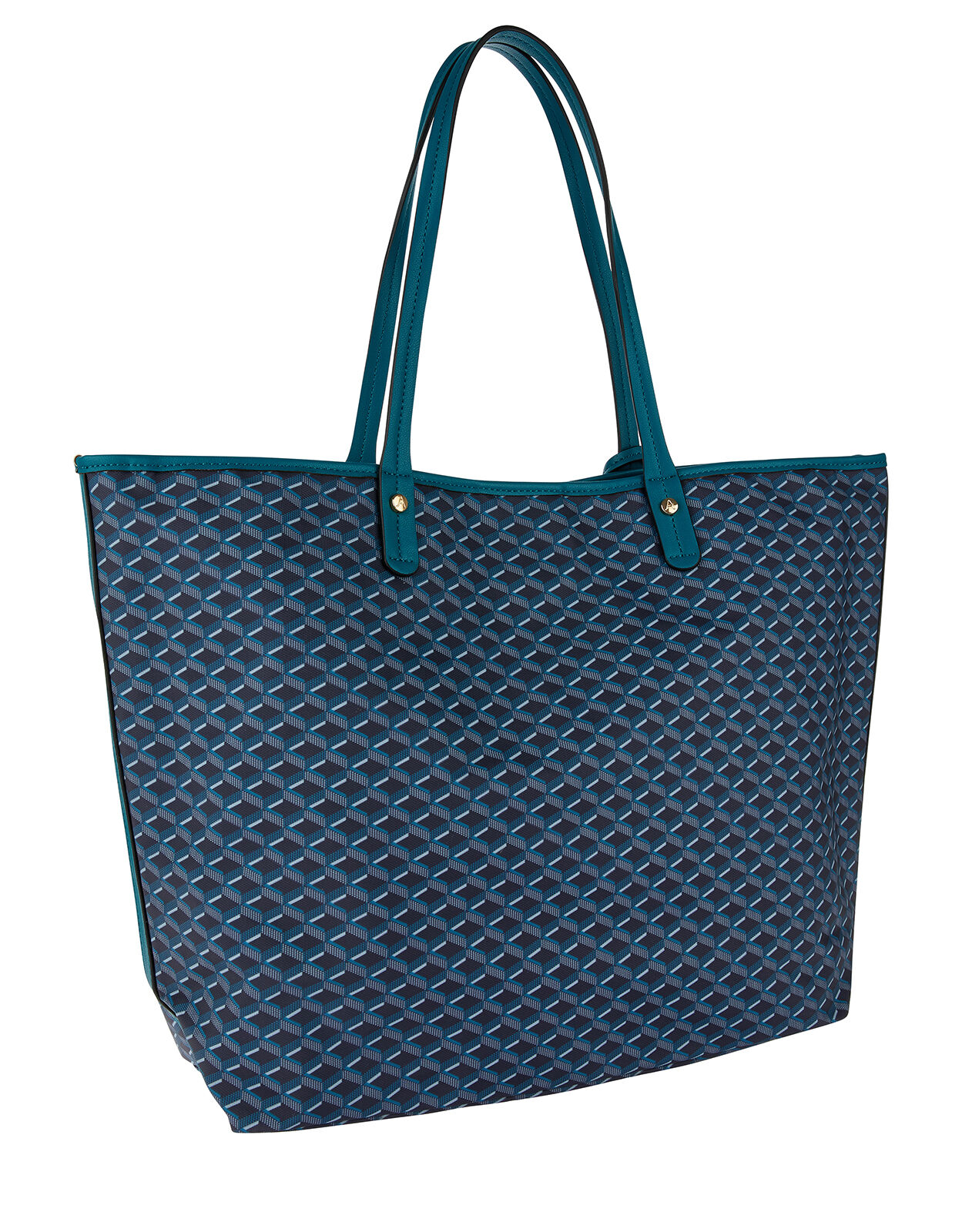 Geometric print handbag top