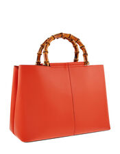 Heidi Handheld Bag with Bamboo Handles, , large