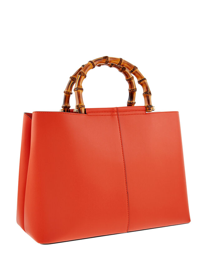 Heidi Handheld Bag with Bamboo Handles, , large