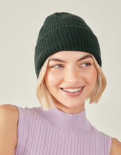 Soho Knit Beanie Hat, Green (GREEN), large