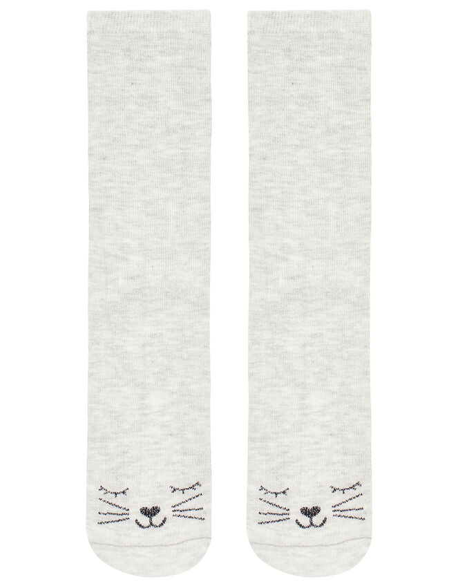 Sasha Sparkle Cat Ankle Socks, , large