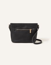 Top Zip Cross-Body Bag, Black (BLACK), large