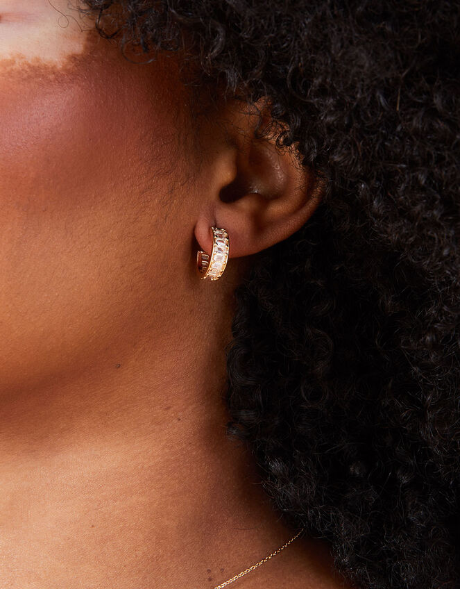 Crystal Embedded Hoops, , large