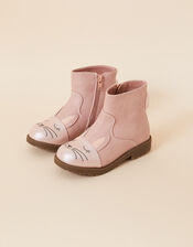 Kids Bunny Chelsea Boots, Pink (PINK), large
