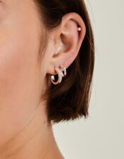 10-Pack Bow Stud and Hoop Earrings, , large