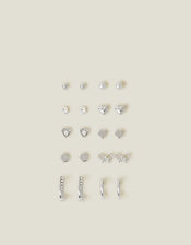 10-Pack Bow Stud and Hoop Earrings, , large