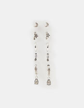 5-Pack Gem Stud & Hoop Earrings, , large