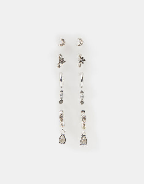 5-Pack Gem Stud & Hoop Earrings, , large