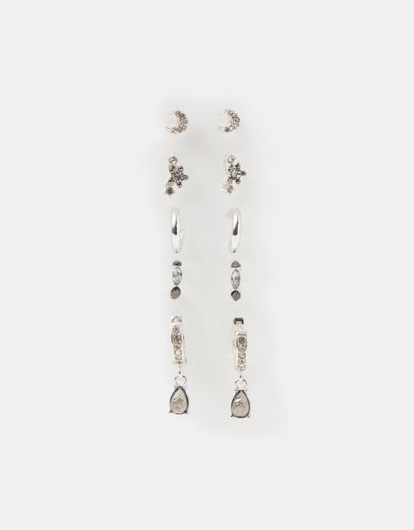 5-Pack Gem Stud & Hoop Earrings, , large