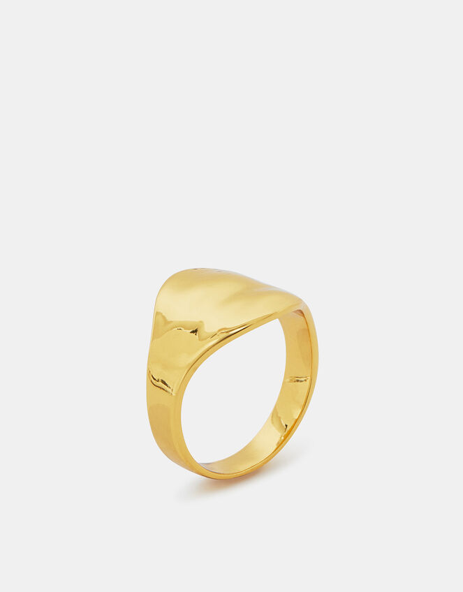 14ct Gold-Plated Molten Ring, Gold (GOLD), large