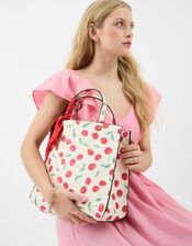 Cherry Print Handbag, , large