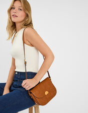 Boxy Crossbody Bag, Tan (TAN), large