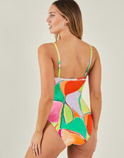 Abstract Print Swimsuit , BRIGHTS MULTI, large