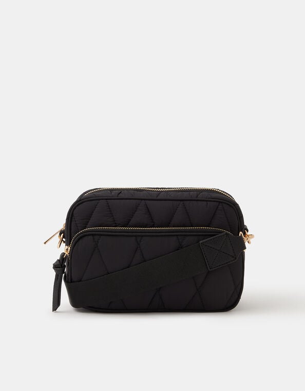 Dina Quilted Nylon Crossbody Bag, , large