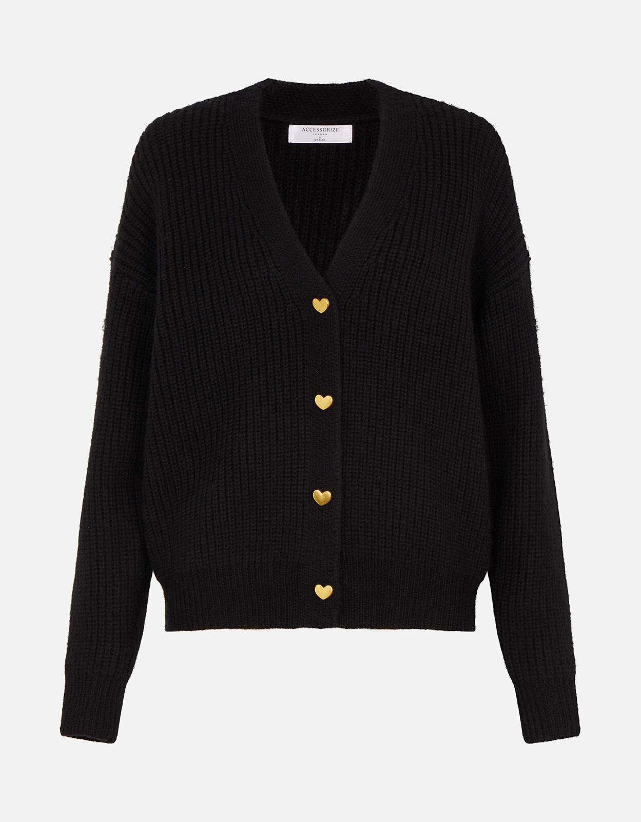 Black top cardigan buttons