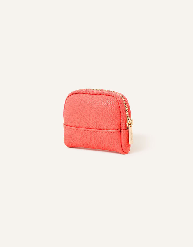 Soft Crescent Coin Purse, Orange (CORAL), large