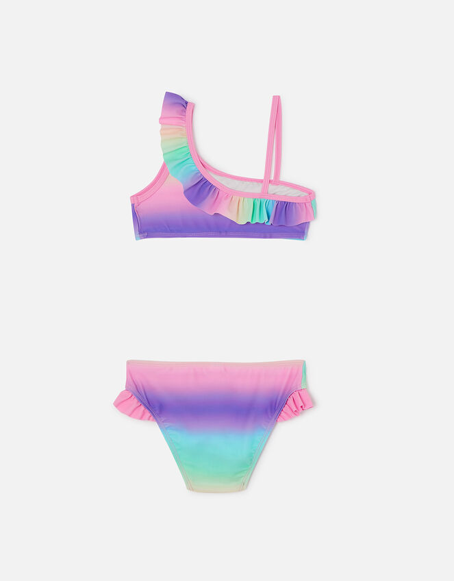 Girls Ombre Frill Bikini Set, Multi (PASTEL-MULTI), large