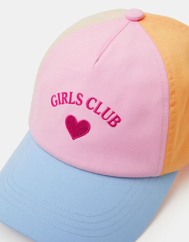 Girls Club Colourblock Baseball Cap, Multi (PASTEL MULTI), large