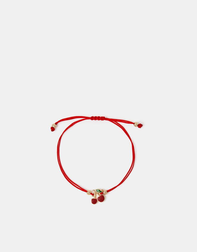 Cherry Charm Cord Bracelet, , large