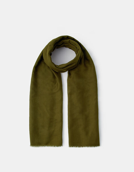 Lightweight Scarf, Green (KHAKI), large
