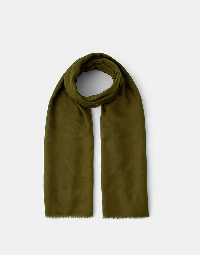 Lightweight Scarf, Green (KHAKI), large