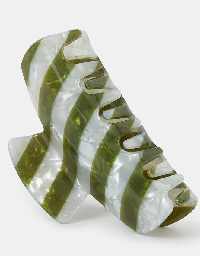 Stripe Resin Claw Clip, , large