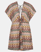 Crochet Mini Kaftan, Natural (NEUTRAL), large