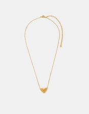 Stainless Steel Molten Heart Pendant Necklace, , large