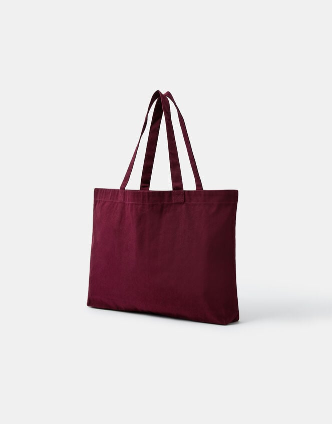 Floral Embroidered Shopper Bag, , large