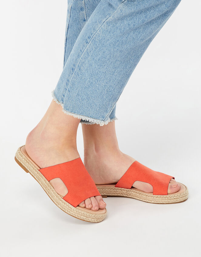 Ellen Espadrille Sliders, Orange (ORANGE), large
