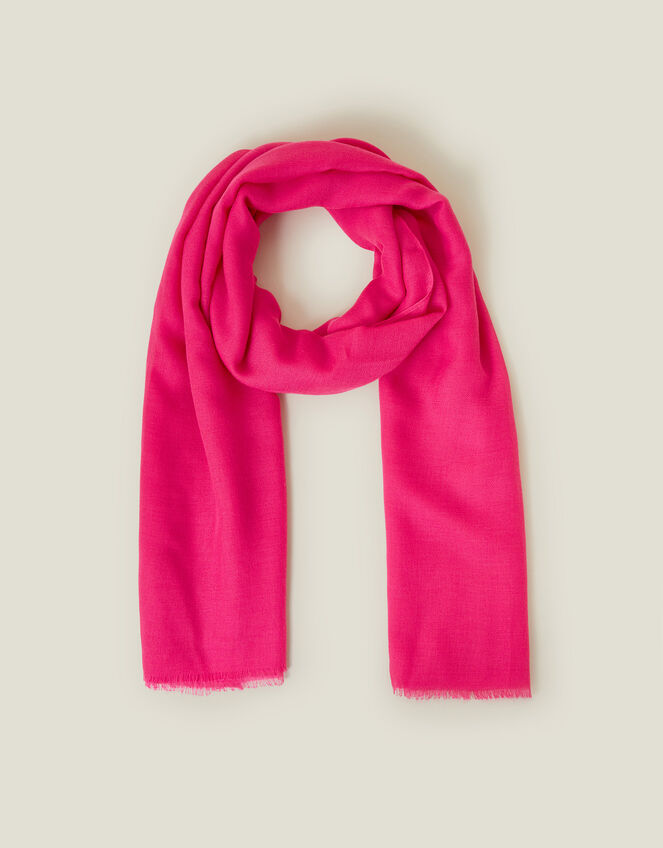 Lightweight Plain Scarf, Pink (FUCHSIA), large